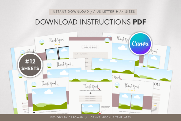 Download Digital Download PDF Canva Template - Digital download Collection