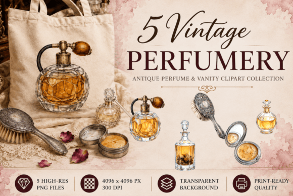 Download Antique Perfume Clipart Vintage PNG - Vintage png Collection