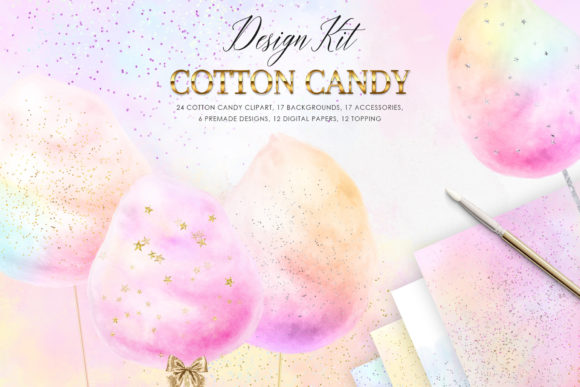 Download Cotton Candy Clipart, Sweet Design Kit - Sweet design Collection